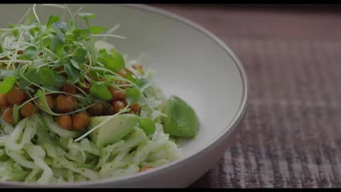 CHICKPEA CABBAGE AVOCADO Salad Recipe with Easy Salad dressing | Healthy Vegetarian & Vegan Meals