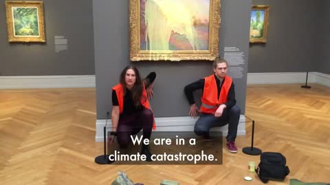 Climate activists throw ‘mashed potato’ over Monet painting in German museum