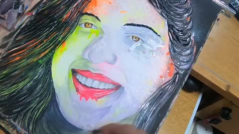 An abstract portrait painting - Brazilian beauty