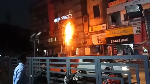 Transformer catches fire