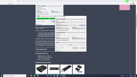 Creating Windows 10 Bootable USB Disk using rufus