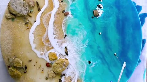 Beach Resin Art Tutorial Uses Sand And Rocks