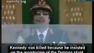 Muammar Gaddafi Claimed Israel killed JFK