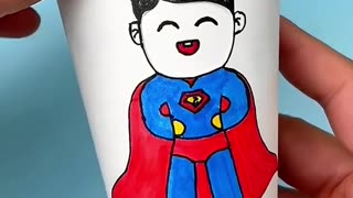 Cup Super Man Making At Home For Fun