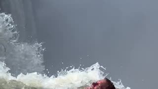 The Extreme Pool Is Located On The Very Edge Of The African Victoria Falls And Only A Narrow Strip Half Meter Wide Separates A Person From 120 Meter Height