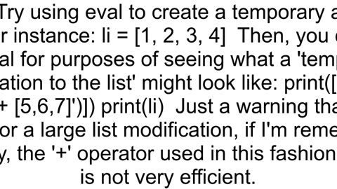 Python listextend without mutating original variable