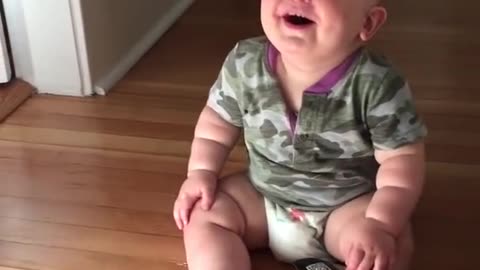 Baby Laughing Hysterically at Mom's Sunglasses Trick