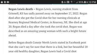 20 YEAR OLD NURSING STUDENT DIES WITHIN 24 HRS OF SHOT!