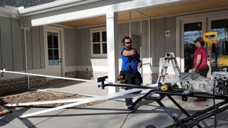 Screen porch installation. New projeject.