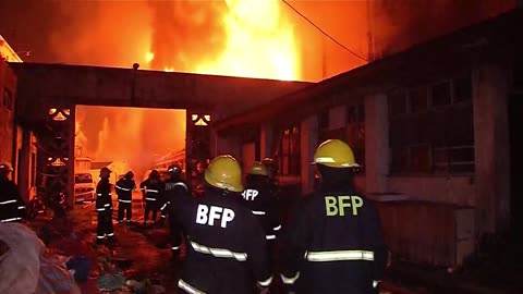 Massive fire tears through Manila’s historic Central Post Office