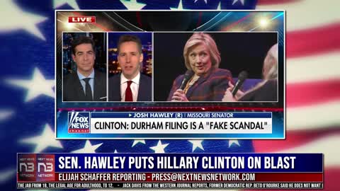 Sen. Hawley Puts Hillary Clinton On Blast Over Her 'Criminal Enterprise'