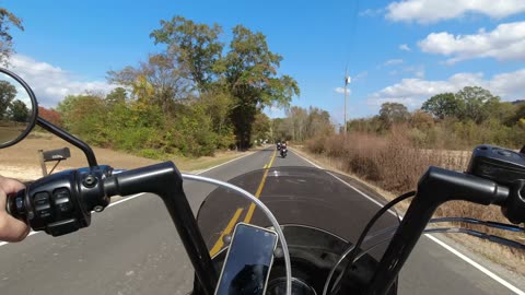 Harley Davidson group ride around Guntersville lake in Alabama