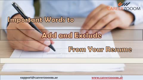 Words to Add and Exclude from Your Resume - Careerzooom.ae