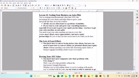Consulting for Equity- Lesson 10: Scaling Your Business on Auto-Pilot