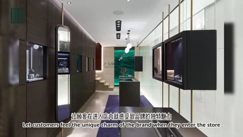 High-end jewelry store interior design & showcase customization project