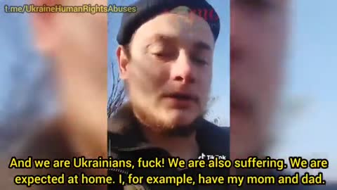 Ukraine; A fighter of the AFU (tank gunner) tells his sad story in tears: