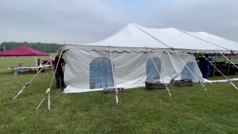 7/1/23 Set up of the Tent for the Tent Meetings