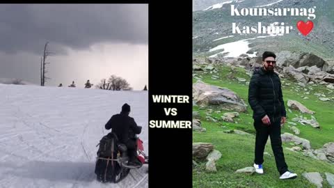 Winter vs summer season in Kashmir valley