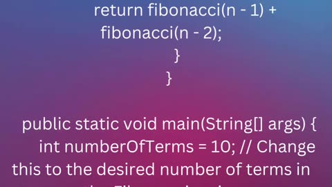 Fibonacci Series Program in Java