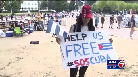 Cuban Americans Flock to D.C. to March on Biden White House and Demand Help