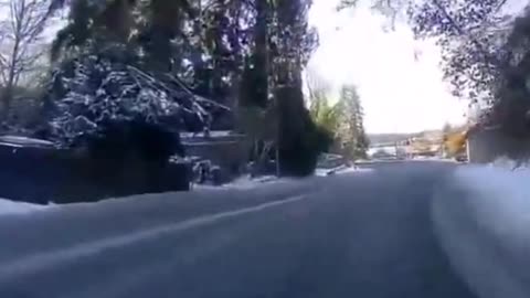 Really close call at the slippery road