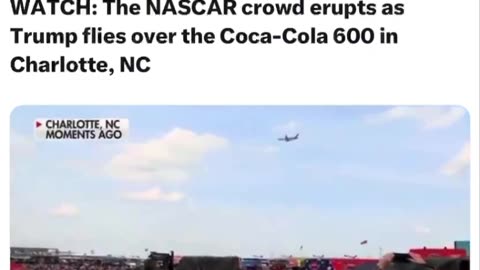 Mr T flying over the Coca-Cola 600