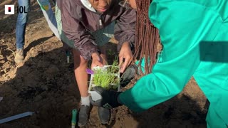 Second DSG of the ANCYL, Olga Seate at Charlotte Maxeke Secondary School on Mandela Day