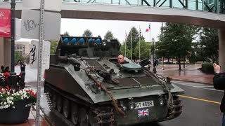 Tank Makes its Way Through Moncton