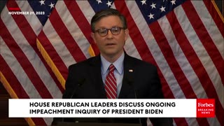 Biden Impeachment Inquiry - GOP News Conference Nov 29, 2023