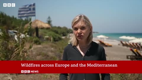 BBC news Hundreds of firefighters continue to battle wildfires across Europe