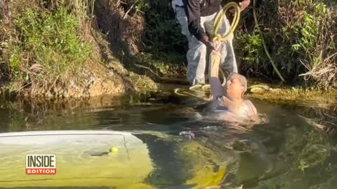 Paraglider Helps Rescues Woman From Canal