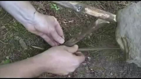 PRIMITIVE SURVIVAL, Piute Deadfall, Quick And Very Effective Trap