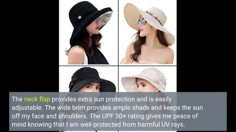 Customer Reviews: Toppers Womens Mens Sun Hat Rollable UPF 50+ Wide Brim Gardening Hat with Nec...