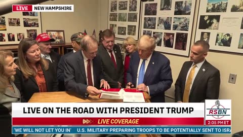 President Trump Signs Candidacy Papers in New Hampshire