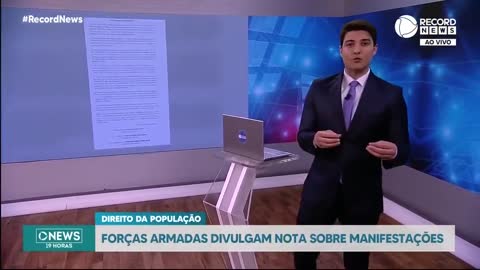 Forças Armadas divulgam nota sobre manifestações