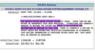 ALERT: Flights Across US Affected After FAA Computer System "Failed"