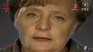 Reptilian Merkel on tv interview