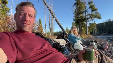 #TheLongWalkUSA: Late afternoon Coffee on Shoshone Lake