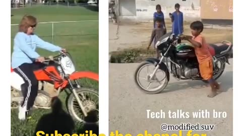 Girls VS boys riding bike first time meme