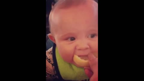 Baby's funny but true reaction to sour lemon