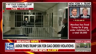 Trump fined $8,000 for gag order violations