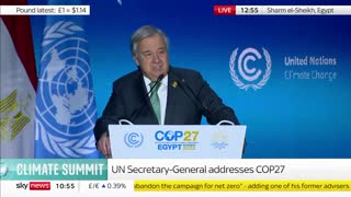 LET THE "CLIMATE CHANGE" PROPAGANDA PROGRAMING BEGIN! UN Secretary-General Antonio Guterres claims “we are on a highway to climate hell.”