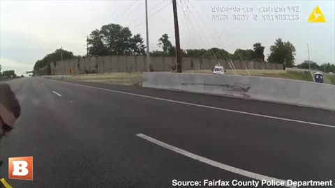 A police officer guided a group of ducklings off I-66 in Virginia on May 15, as shown