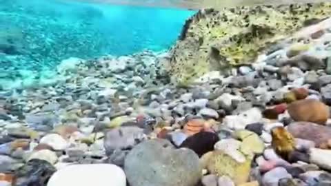 Underwater stones are shape