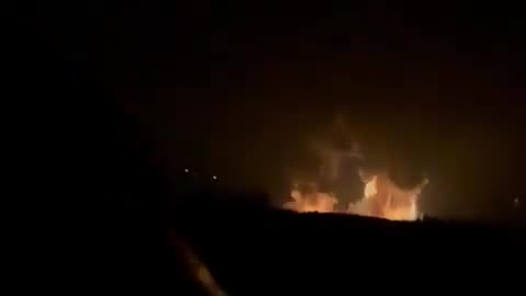 Footage shared on social media purportedly shows the Israeli airstrike in
