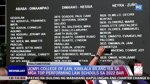 JMCFI College of Law, kinilala bilang isa sa mga top performing law schools sa 2022 Bar