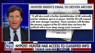 Tucker Carlson: "There's no question that Hunter Biden used classified materials to assemble this email"