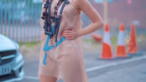Beautiful model wearing street fashion