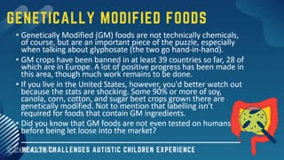 58 of 63 - A Note on GMOs - Health Challenges Autistic Children Experience