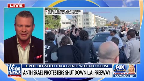 In The USA Anti-Israel protesters shut down Los Angeles freeway
